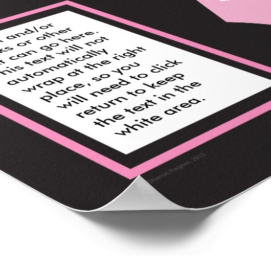 Rosa Ribbon Fundraising Poster (Ecke)