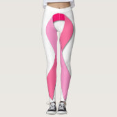 Rosa Ribbon für Brustkrebs Leggings (Vorderseite)