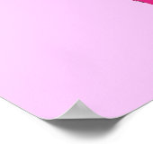 Rosa Ribbon Fußspuren zu Fuß für eine Heilung I Poster (Ecke)