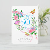 Rosa Ribbon Geburtstag Feiertagskarte (Stehend Vorderseite)