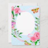 Rosa Ribbon Geburtstag Feiertagskarte (Rückseite)
