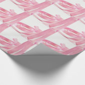 Rosa Ribbon Geschenkpapier (Ecke)