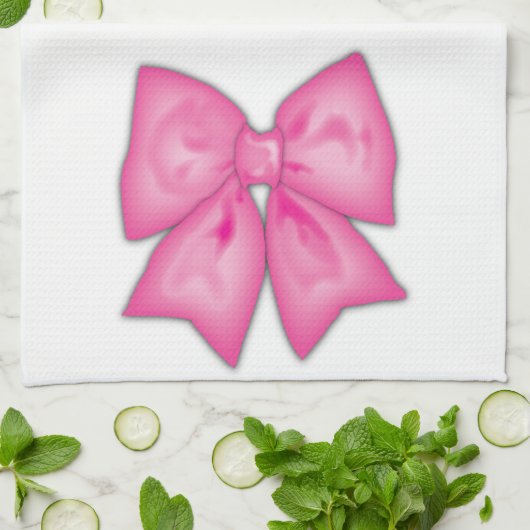 Rosa Ribbon Geschirrtuch (Gefaltet)