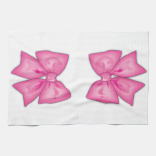 Rosa Ribbon Geschirrtuch (Horizontal)