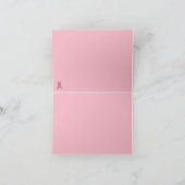 Rosa Ribbon-Karte Einladung (Innenseite)