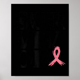 Rosa Ribbon Krieger Brustkrebs Bewusstsein Frauen Poster
