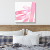 Rosa Ribbon Leinwanddruck (Insitu (Schlafzimmer))