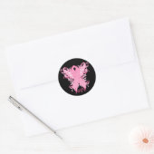 Rosa Ribbon-Liebe Runder Aufkleber (Umschlag)