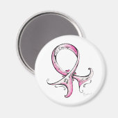 Rosa Ribbon Magnet (Vorderseite/Rückseite)