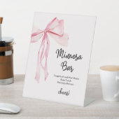 Rosa Ribbon Mimosa Bar Brautparty Sockelschild (In SItu)