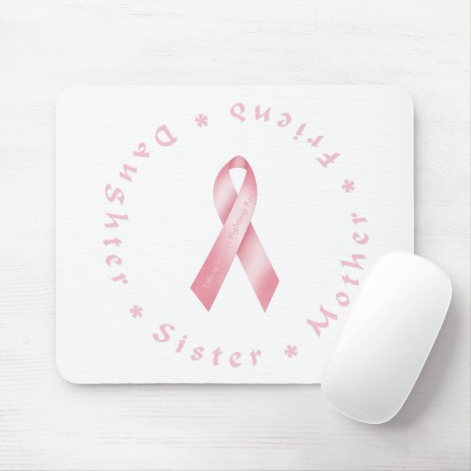 Rosa Ribbon Mousepad (Mit Mouse)