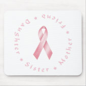 Rosa Ribbon Mousepad (Vorne)