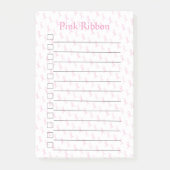 Rosa Ribbon Post-it Klebezettel (Vorderseite)