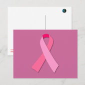 Rosa Ribbon Postkarte (Vorne/Hinten)