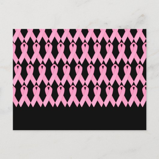 Rosa Ribbon Postkarte (Vorderseite)