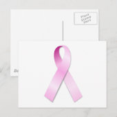 Rosa Ribbon Postkarte (Vorne/Hinten)