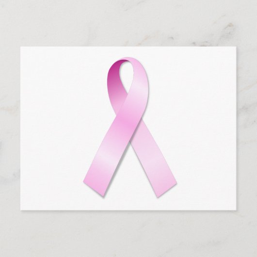 Rosa Ribbon Postkarte (Vorderseite)