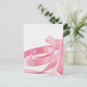 Rosa Ribbon Postkarte (Stehend Vorderseite)