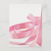 Rosa Ribbon Postkarte (Vorderseite)