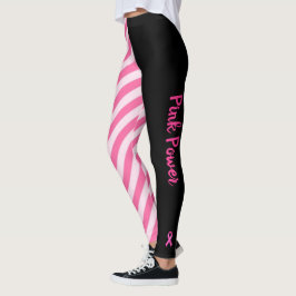 Rosa Ribbon Power Brustkrebs Überleben Komfort Leggings