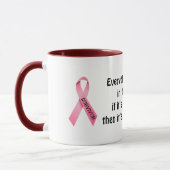 Rosa Ribbon Ringer-Tasse Tasse (Links)