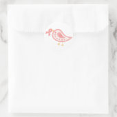Rosa Ribbon Runder Aufkleber (Tasche)