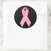 Rosa Ribbon Runder Aufkleber (Tasche)