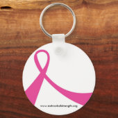 Rosa Ribbon-Schlüsselanhänger Schlüsselanhänger (Vorderseite)