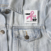 Rosa Ribbon Schwester Brustkrebs Button (Beispiel)
