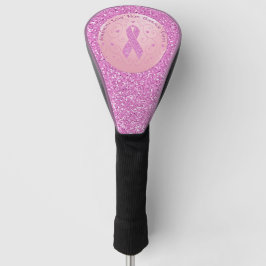 Rosa Ribbon Sparkle Golf Headcover