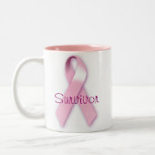 Rosa Ribbon Survivor Tasse (Links)
