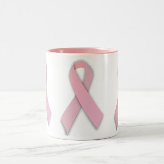 Rosa Ribbon-Tasse Zweifarbige Tasse (Mittel)