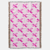 Rosa Ribbon Throw Blanket Decke (Vorderseite Vertikal)