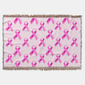 Rosa Ribbon Throw Blanket Decke (Vorderseite)