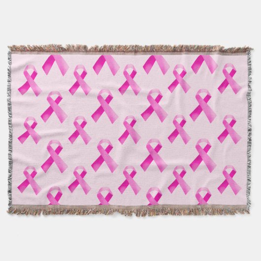 Rosa Ribbon Throw Blanket Decke (Vorderseite)