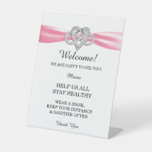 Rosa Ribbon Unendlichkeit Herz Hochzeitsicherheit