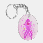 Rosa Ribbon Vintag Schlüsselanhänger (Vorderseite links)