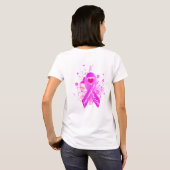 Rosa Ribbon Vintag T-Shirt (Schwarz voll)
