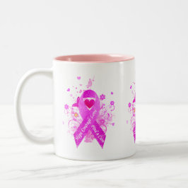 Rosa Ribbon Vintag Zweifarbige Tasse