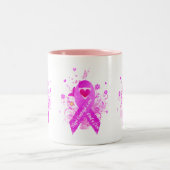 Rosa Ribbon Vintag Zweifarbige Tasse (Mittel)