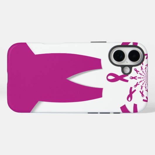 Rosa Ribbons Brustkrebs Case-Mate iPhone Hülle (Rückseite (Horizontal))