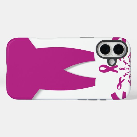 Rosa Ribbons Brustkrebs Case-Mate iPhone Hülle (Rückseite (Horizontal))