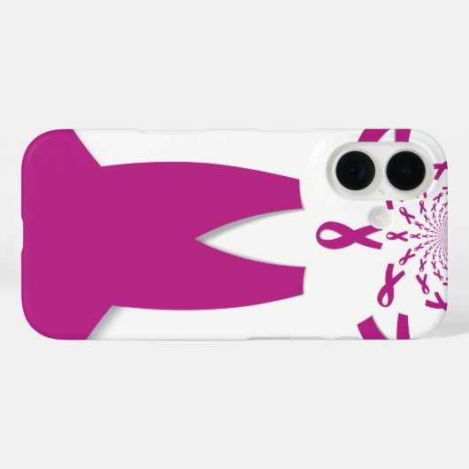 Rosa Ribbons Brustkrebs Case-Mate iPhone Hülle (Rückseite (Horizontal))