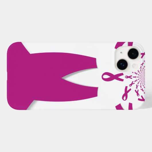 Rosa Ribbons Brustkrebs Case-Mate iPhone Hülle (Rückseite (Horizontal))
