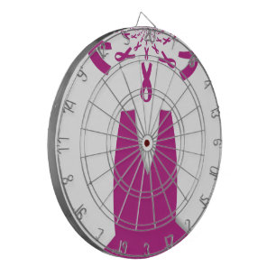 Rosa Ribbons Brustkrebs Dartscheibe