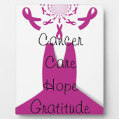 Rosa Ribbons Brustkrebs Fotoplatte (Vorderseite)