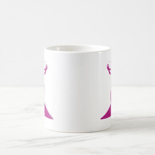 Rosa Ribbons Brustkrebs Kaffeetasse (Mittel)