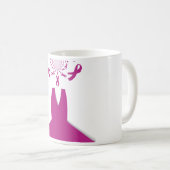 Rosa Ribbons Brustkrebs Kaffeetasse (VorderseiteRechts)