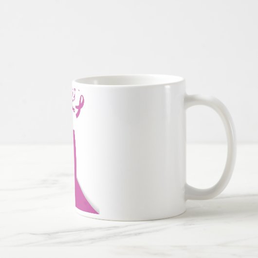 Rosa Ribbons Brustkrebs Kaffeetasse (Rechts)