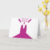 Rosa Ribbons Brustkrebs Karte (Gelbe Blume)